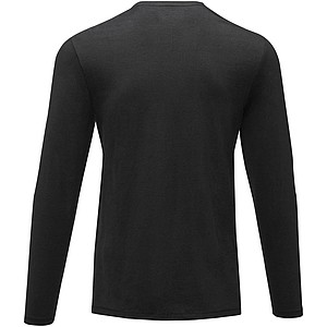 Ponoka long sleeve mens GOTS organic t-shirt, black,