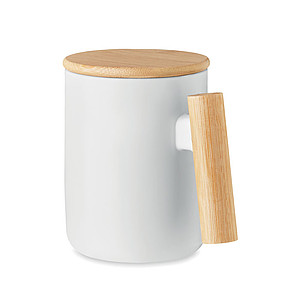 Porcelain mug with lid 380 ml MO6781-06