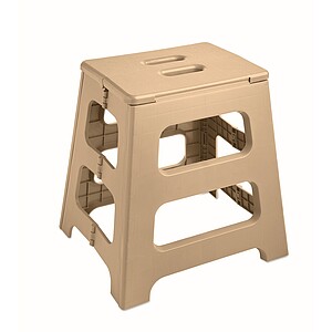 Portable foldable stool, beige