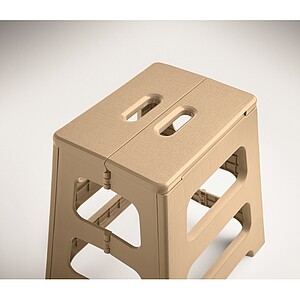 Portable foldable stool, beige