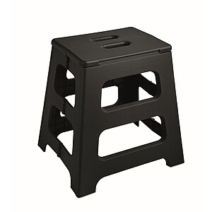 Portable foldable stool, black