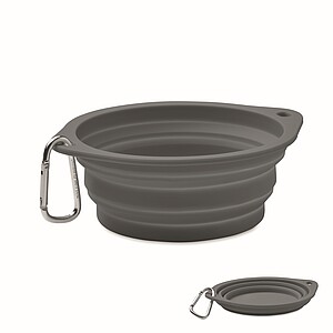 Portable pet bowl 350 ml, stone grey