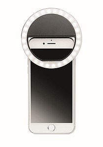 Portable selfie ring light