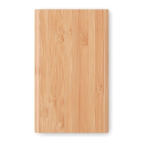 Power bank 4000 mAh in Bamboo casing. Capacity for smartphone use, output current DC5V/1A.