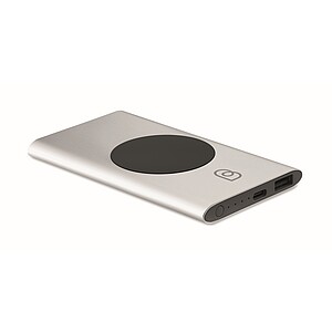 Power bank 5000mAh 15W, matt silver
