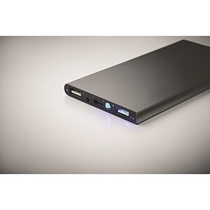 Power bank 8000 mAh, titanium