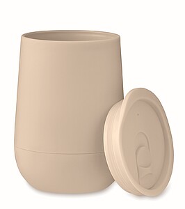 PP Double wall tumbler 300 ml, beige
