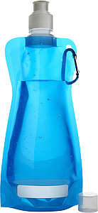 PP foldable bottle (420 ml) with drinking spout and carabiner.