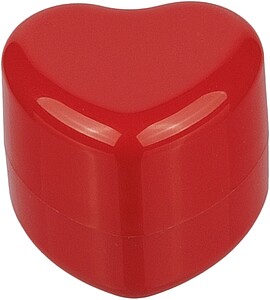 PP heart-shaped lip balm jar Ilja, red