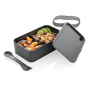 PP lunchbox with spork, anthracite