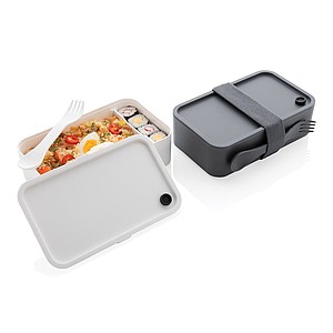 PP lunchbox with spork, anthracite