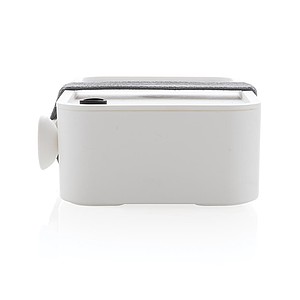 PP lunchbox with spork, white