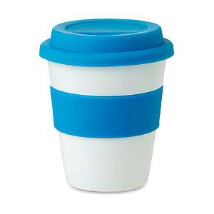 PP tumbler with silicone lid, blue