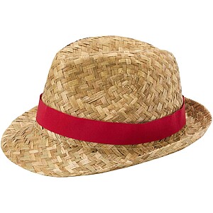 Pricus straw hat, red