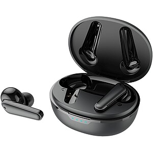 Prixton TWS158 ENC and ANC earbuds, solid black