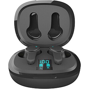 Prixton TWS159 ENC and ANC earbuds, solid black
