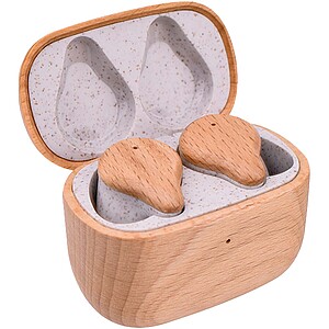 Prixton TWS163 earbuds, wood