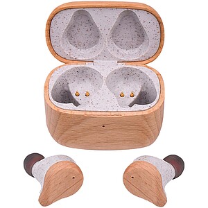 Prixton TWS163 earbuds, wood