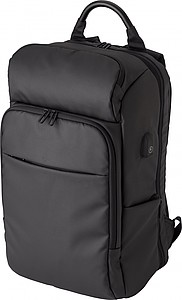 PU (600D) backpack with pockets at the front