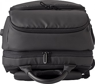 PU (600D) backpack with pockets at the front