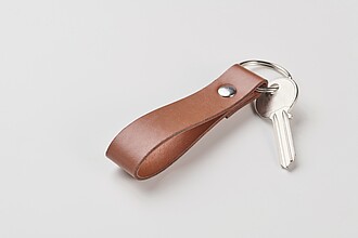 PU loop key ring, brown