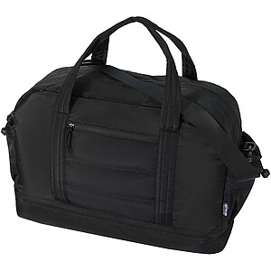 Puffer GRS recycled duffel bag with insulated bottom 30L, black