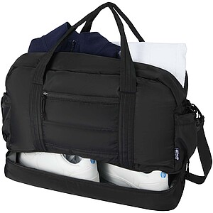 Puffer GRS recycled duffel bag with insulated bottom 30L, black