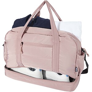 Puffer GRS recycled duffel bag with insulated bottom 30L, dusty pink
