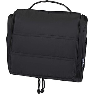 Puffer GRS recycled hangable toiletry bag 8L, black