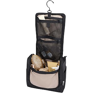 Puffer GRS recycled hangable toiletry bag 8L, black