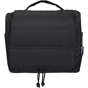 Puffer GRS recycled hangable toiletry bag 8L, black