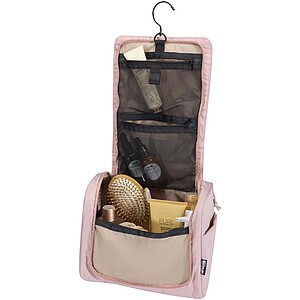 Puffer GRS recycled hangable toiletry bag 8L, dusty pink