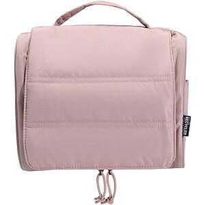 Puffer GRS recycled hangable toiletry bag 8L, dusty pink