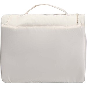 Puffer GRS recycled hangable toiletry bag 8L, sandstone