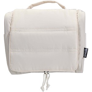 Puffer GRS recycled hangable toiletry bag 8L, sandstone