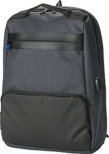 PVC backpack with anti-theft back pocket.
