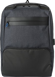PVC backpack with anti-theft back pocket.