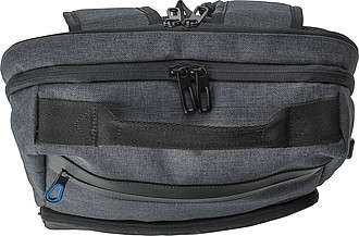 PVC backpack with anti-theft back pocket.