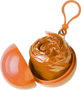 PVC poncho in a plastic ball Orange
