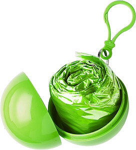 PVC poncho in a plastic ball Pale green