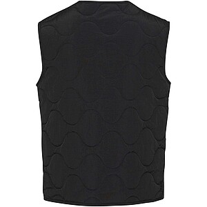 Quartz GRS recycled unisex quilted bodywarmer, solid black