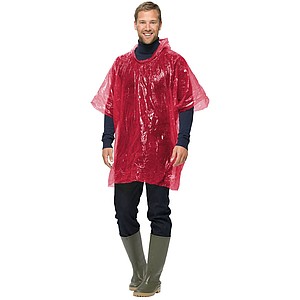 Rain poncho - red