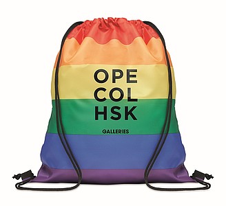 Rainbow RPET drawstring bag