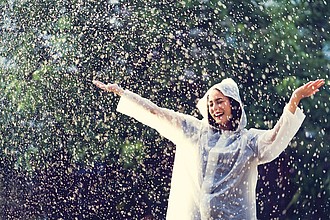 Raincoat in XL, PVC, transparent