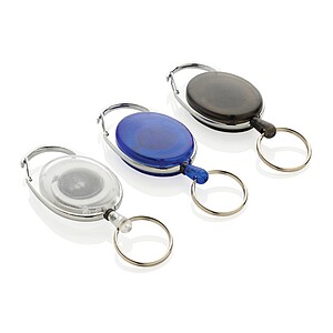 RCS recycled ABS roller clip keychain, white