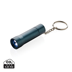RCS recycled aluminium keychain torch, blue