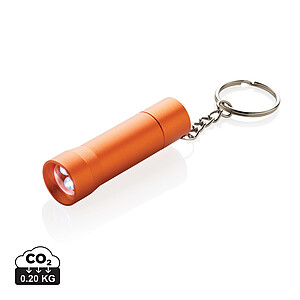 RCS recycled aluminium keychain torch, orange