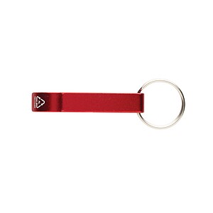 RCS recycled aluminum bottle and can opener, red