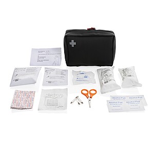RCS recycled nubuck PU pouch first aid set, black