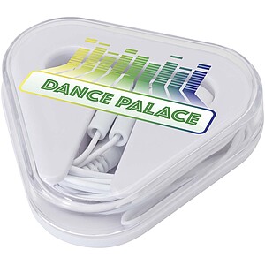 Rebel earbuds with recycled plastic storage box, white